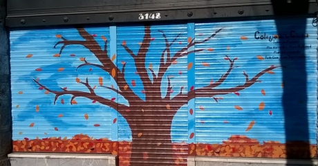 Mural realizado por alumnos y alumnas del Taller de Murales del Colegio de la Ciudad | Virrey Avilés y Freire (CABA) | Látex Exterior