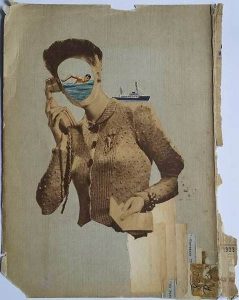 Andrea Burcaizea | El faro Esperanza 77 | Collage sobre papel | 2016, 15x21 cm